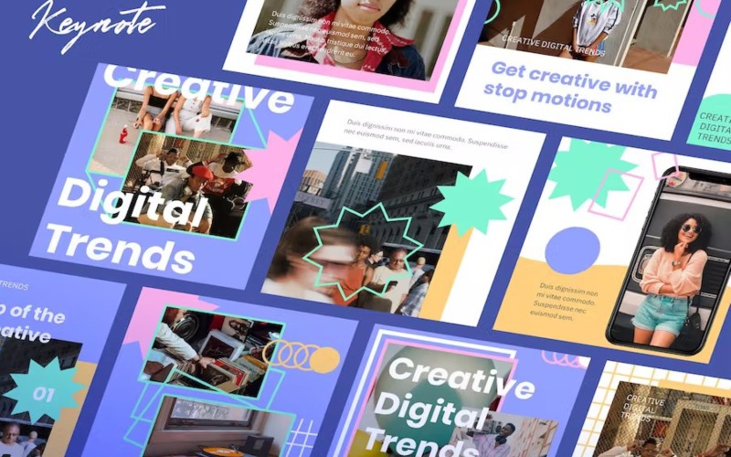 Creative Digital Marketing 2021 Instagram Keynote Keynote Template