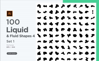 Liquid and fluid shape 100 Set V 1