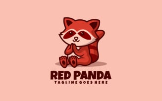 Red Panda Mascot Cartoon Logo 3