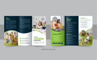 Back to school trifold brochure template design layout