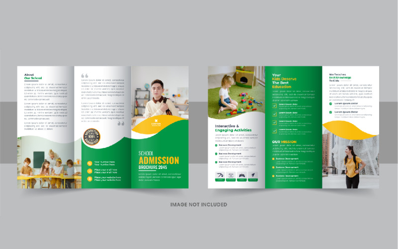 Back to school trifold brochure template Corporate Identity