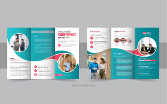 Business Conference Trifold Brochure design template layout