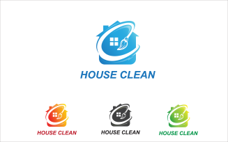 clean house Logo minimalist templates
