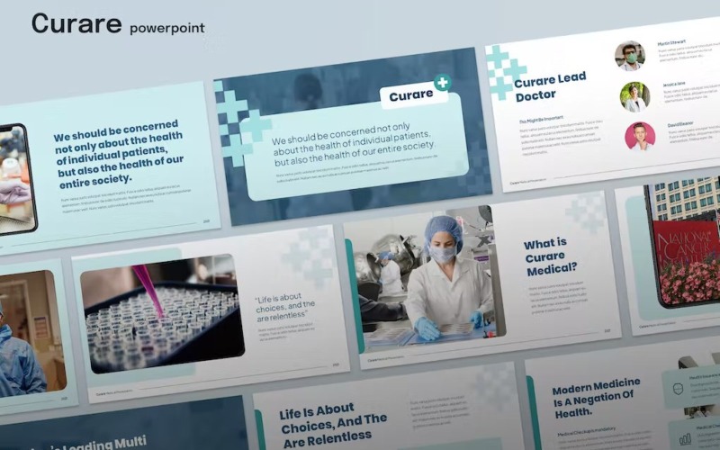 Curare Medical Template Powerpoint PowerPoint Template