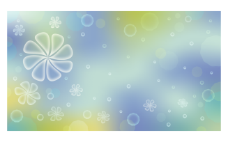 Floral Background Image 14400x8100px In Green Color Scheme With Glowing Flowers And Bubbles