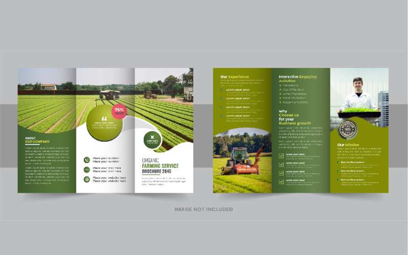 Gardening or Lawn Care TriFold Brochure Template design Corporate Identity