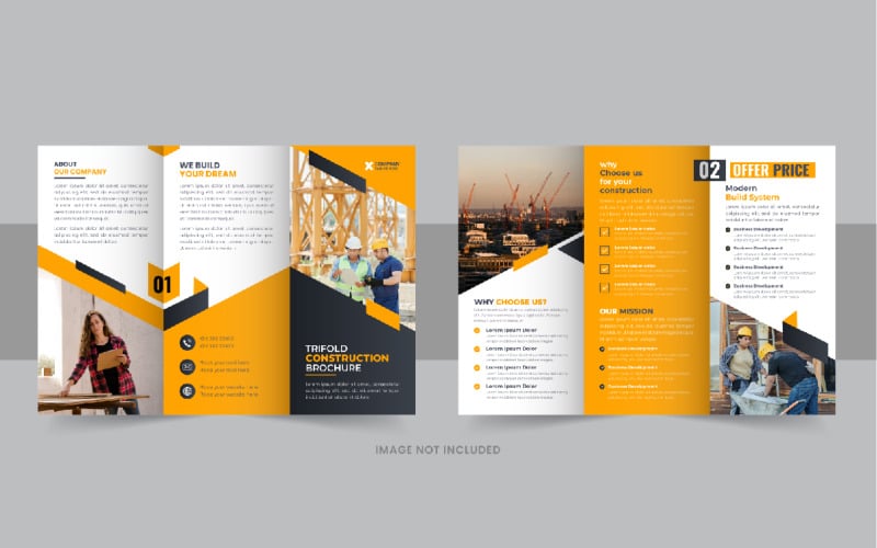 Construction Brochure Trifold Corporate Identity