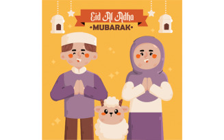 Eid Al Adha Illustration (flat design)