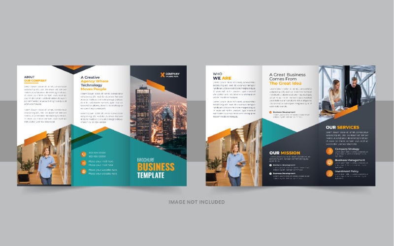 Healthcare or medical service trifold brochure Corporate Identity