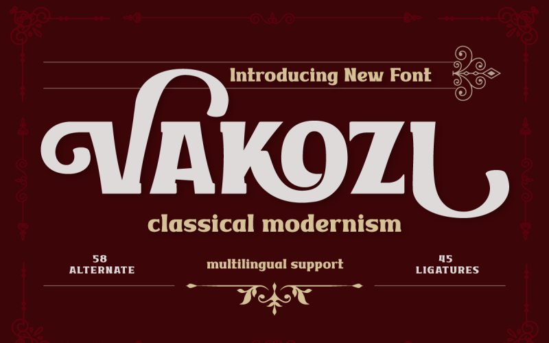 VAKOZI | Serif Classic Modernism Font