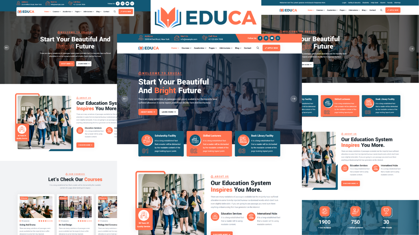 Template #340758 College School Webdesign Template - Logo template Preview