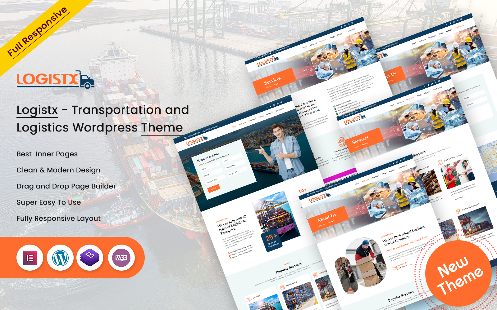 Template #340773 Cargo Delivery Webdesign Template - Logo template Preview