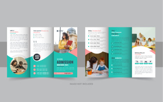 Creative Kids back to school admission or Education trifold brochure design