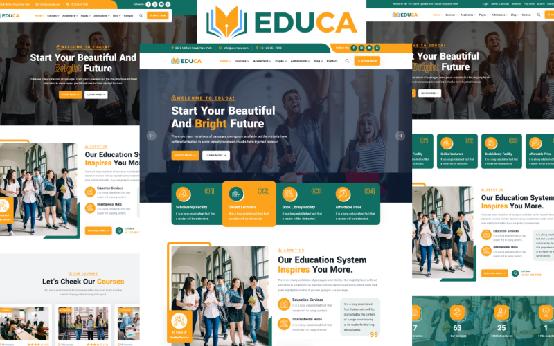Educa - School, College, University And Courses HTML5 Template Website Template