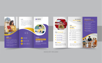 Kids back to school admission or Education trifold brochure