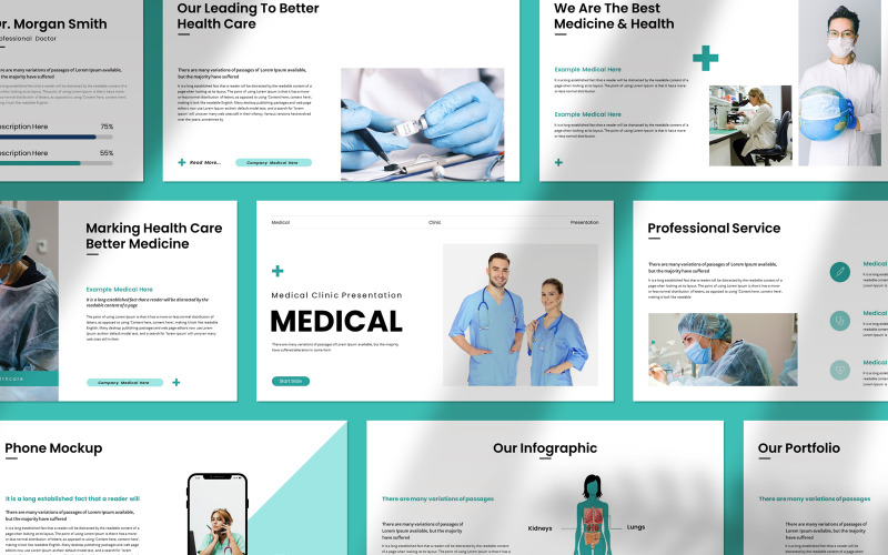 Medical Presentation Template Layout PowerPoint Template