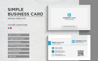 Modern and Minimalist Business Card Design - Corporate Identity Template V.06