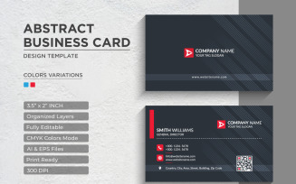 Abstract Corporate Business Cards - Corporate Identity Template V.08