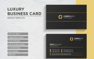 Luxury Golden Business Card Design - Corporate Identity Template V.062
