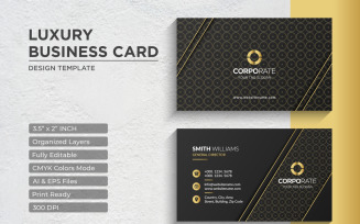 Luxury Golden Business Card Design - Corporate Identity Template V.067