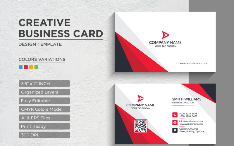 Modern and Creative Business Card Design - Corporate Identity Template V.017