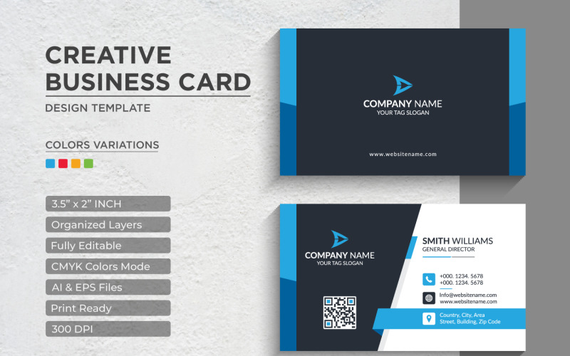 Modern and Creative Business Card Design - Corporate Identity Template V.018