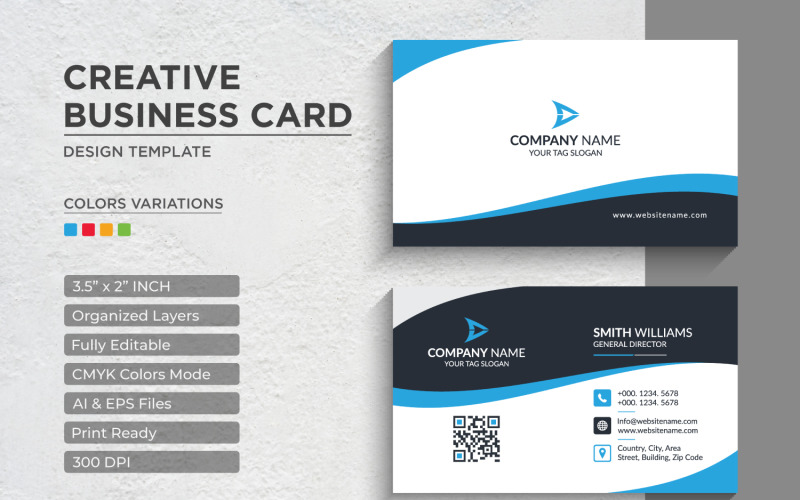 Modern and Creative Business Card Design - Corporate Identity Template V.021
