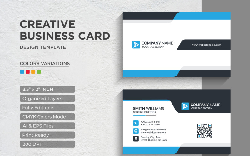 Modern and Creative Business Card Design - Corporate Identity Template V.033