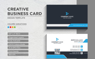 Modern and Creative Business Card Design - Corporate Identity Template V.043