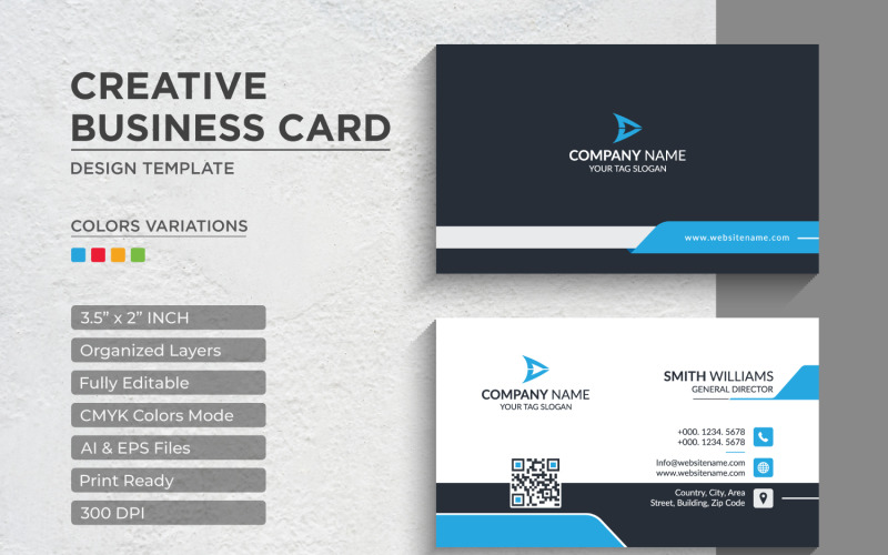 Modern and Creative Business Card Design - Corporate Identity Template V.043
