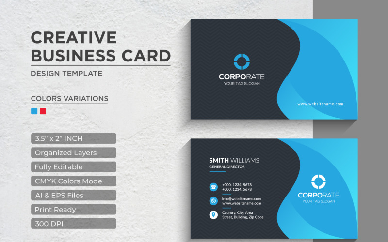 Modern and Creative Business Card Design - Corporate Identity Template V.071