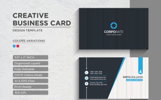 Modern and Creative Business Card Design - Corporate Identity Template V.073