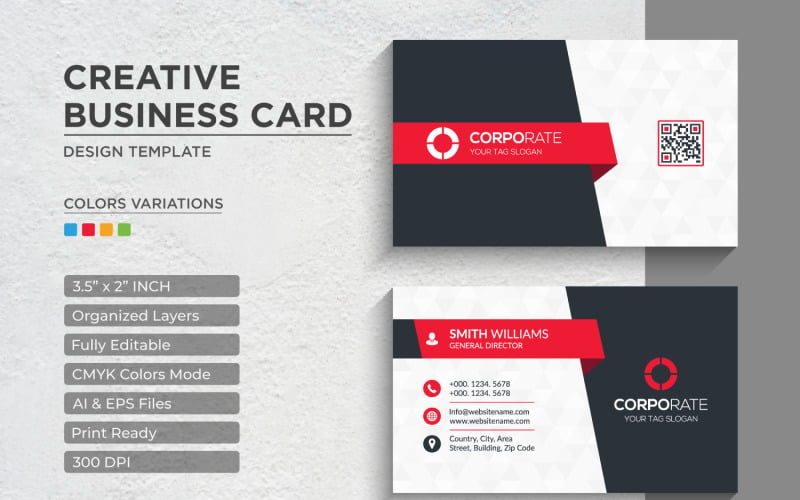 Modern and Creative Business Card Design - Corporate Identity Template V.074