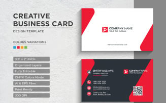 Modern and Creative Business Card Design - Corporate Identity Template V.077