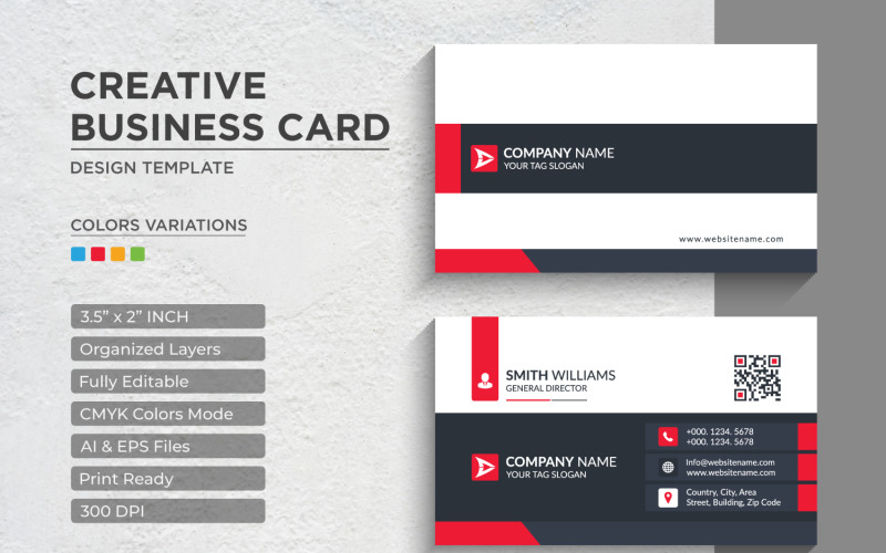 Modern and Creative Business Card Design - Corporate Identity Template V.078