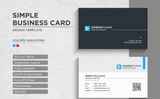 Modern and Minimalist Business Card Design - Corporate Identity Template V.015