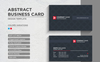 Modern and Minimalist Business Card Design - Corporate Identity Template V.09