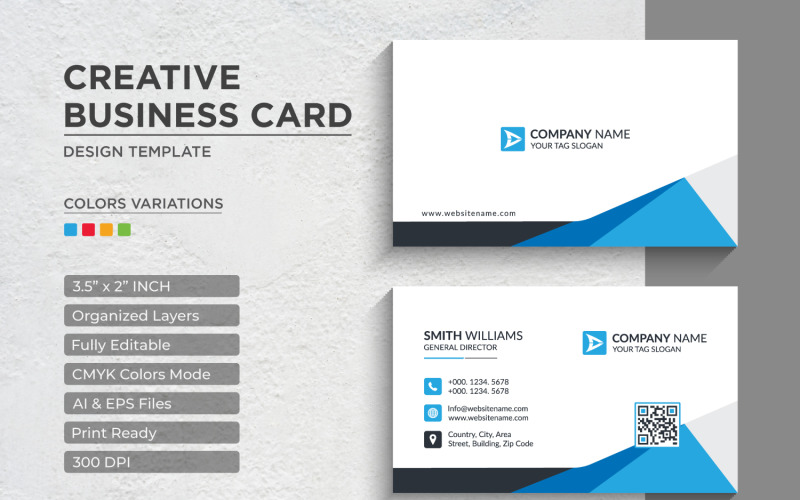 Modern Professional Business Cards - Corporate Identity Template V.027