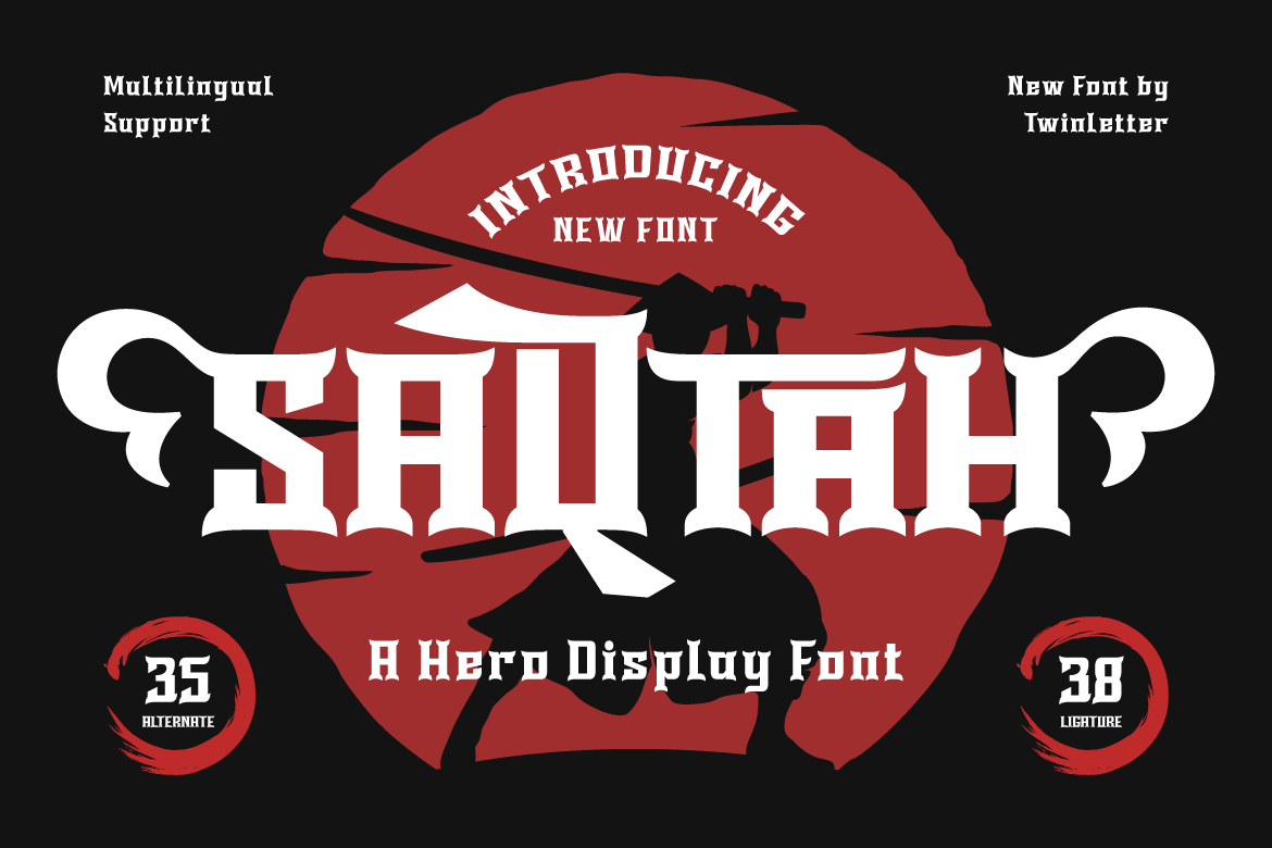 SAQTAH | Display Hero Font