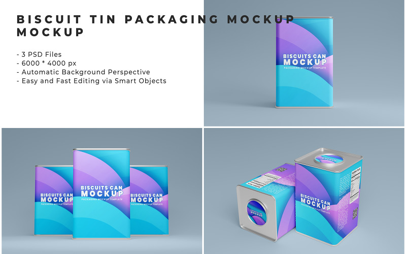Biscuit Tin Mockup Template Product Mockup