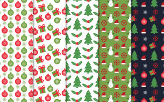 Christmas abstract pattern collection