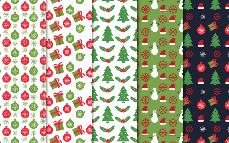 Christmas abstract pattern collection Pattern