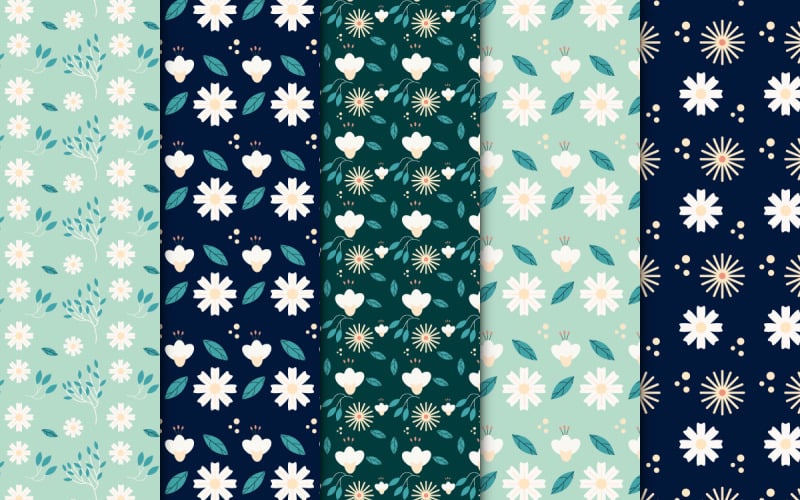 Endless leaf and floral pattern vector Pattern