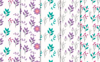 Flower and leaf pattern background