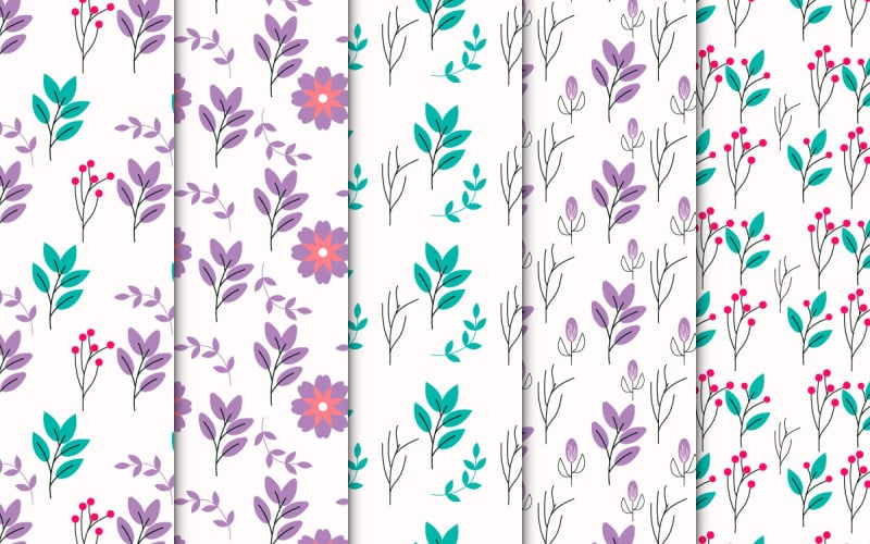 Flower and leaf pattern background Pattern
