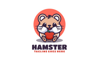 Hamster Mascot Cartoon Logo