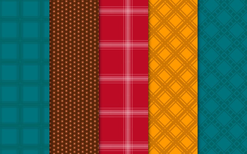 Modern gingham plaid pattern bundle Pattern