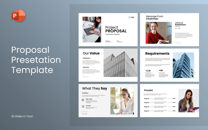 Porject Proposal Presentation Template PowerPoint Template