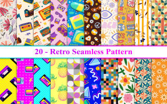 Retro Seamless Patterns, Vintage Seamless Pattern