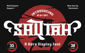 SAQTAH | Display Hero Font